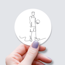 Load image into Gallery viewer, Basketball Player One Line Vinyl Sticker