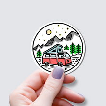 Load image into Gallery viewer, Red Van Life Colorful Camper Sticker - 3