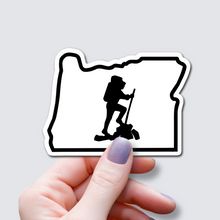 Load image into Gallery viewer, Hiker Man-Oregon State Sticker