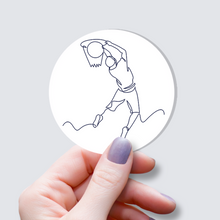 Load image into Gallery viewer, Basketball Dunk - One Line Vinyl Sticker