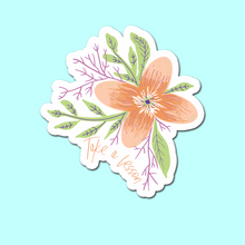 Load image into Gallery viewer, Take a Lesson Passion Flower 3 Inch Vinyl Sticker