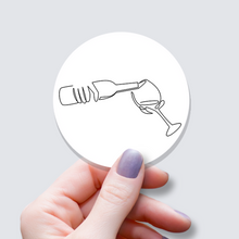Load image into Gallery viewer, Pouring Wine-One Line Vinyl Sticker
