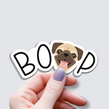 Load image into Gallery viewer, Pug BOOP Dog Vinyl Sticker