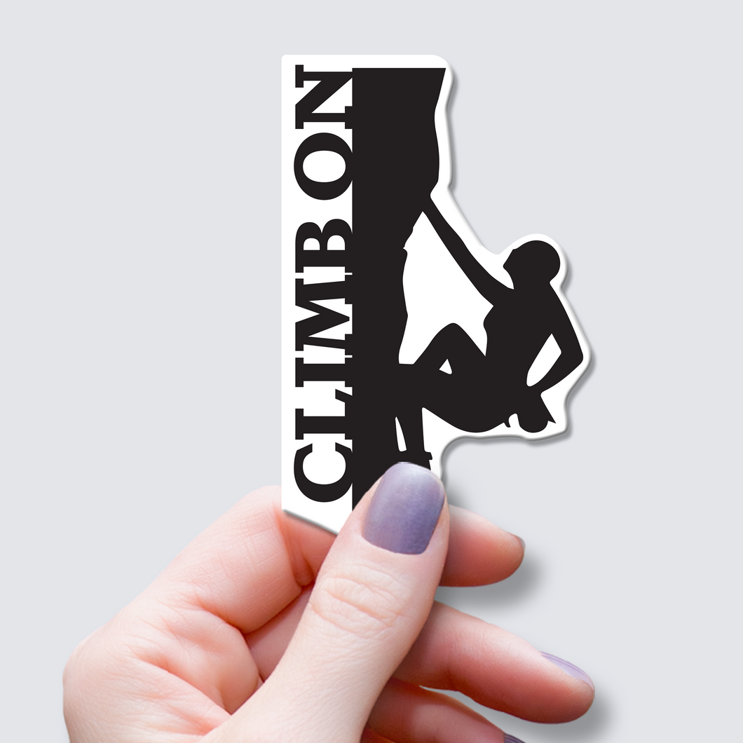 Climb On Vinyl Sticker #3