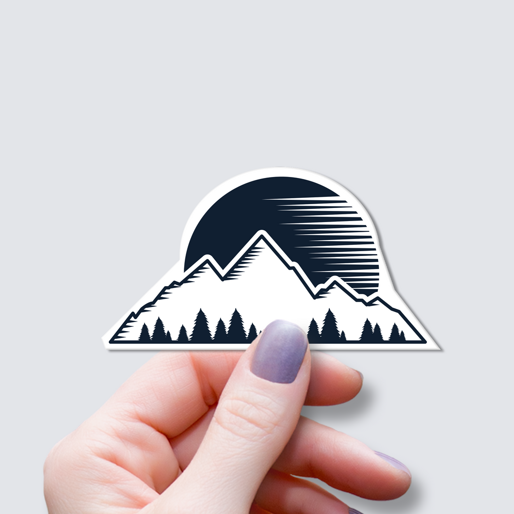 Monochrome Mountain Sticker