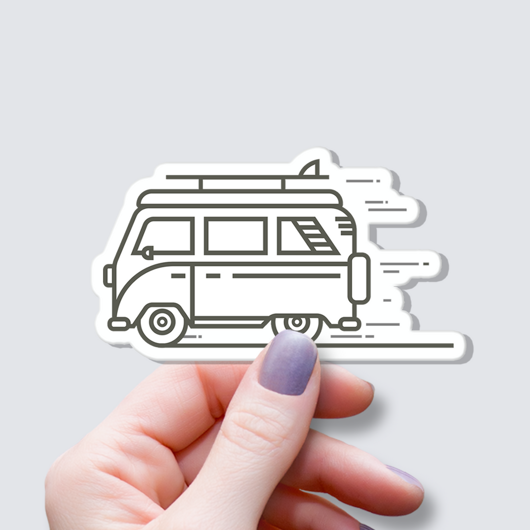 Monochrome Van Sticker