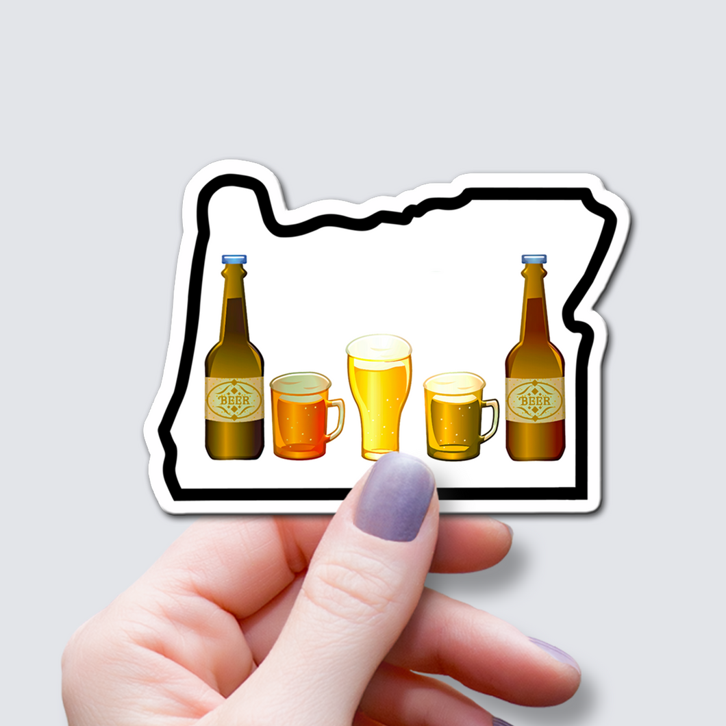 Beer Art-Oregon State Sticker