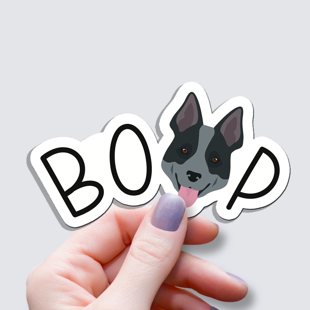 Blue Heeler BOOP Dog Vinyl Sticker