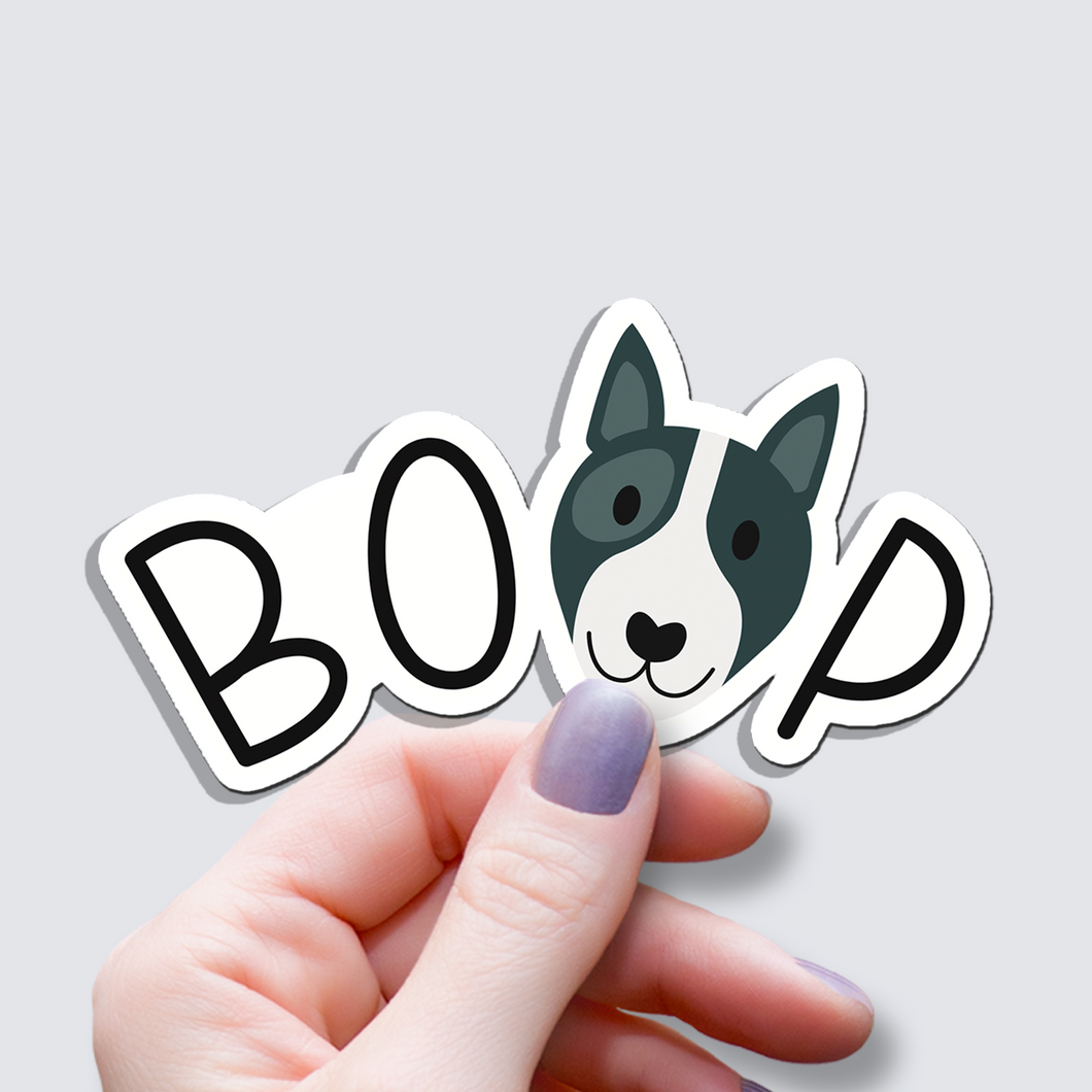 Bull Terrier BOOP Dog Vinyl Sticker