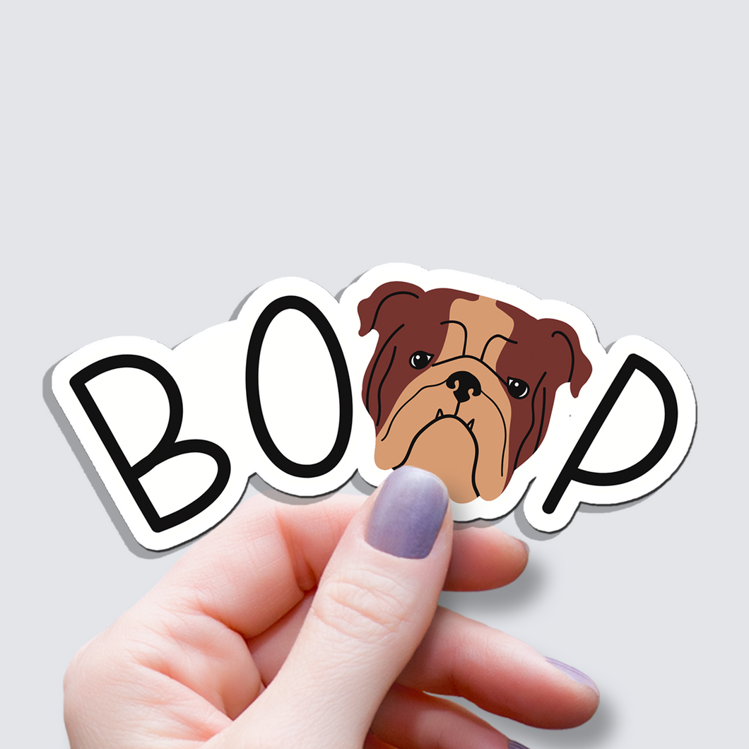 Bull Dog BOOP Vinyl Sticker