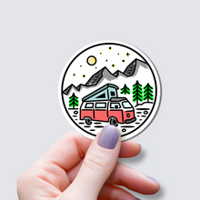 Load image into Gallery viewer, Red Van Life Colorful Camper Sticker - 3
