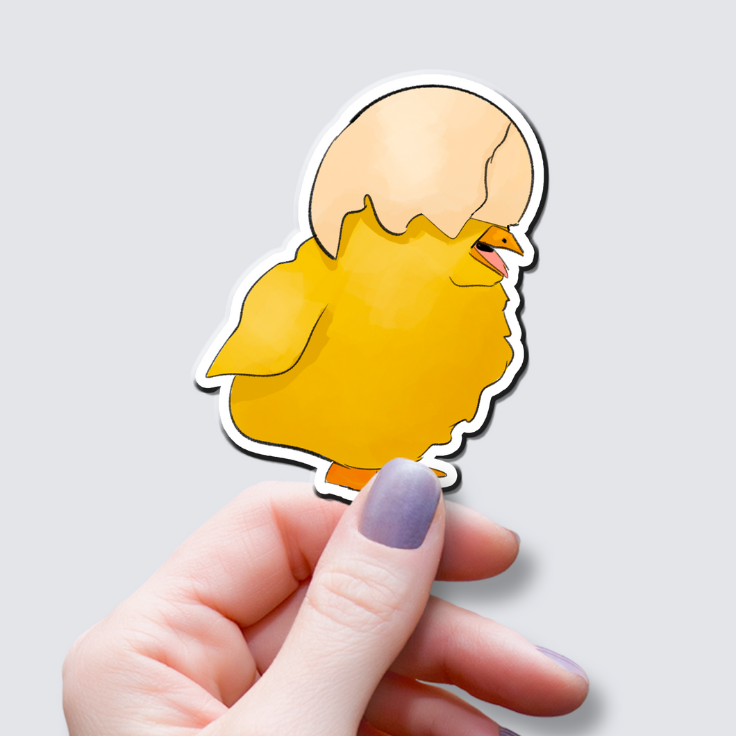 Barn Animals - Egg Head Chick -Vinyl Sticker