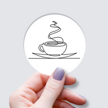 Load image into Gallery viewer, Coffee Cup-One Line Vinyl Sticker
