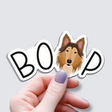 Load image into Gallery viewer, Collie BOOP Dog Vinyl Sticker
