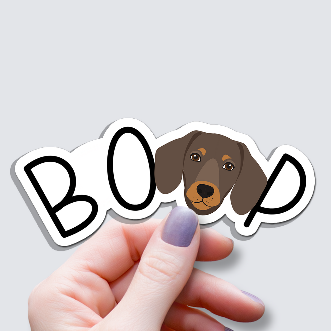 Dachshund BOOP Dog Vinyl Sticker