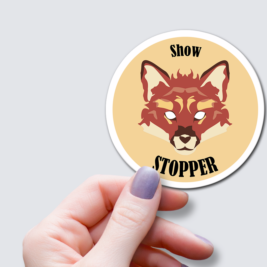 Show Stopper - Positive Affirmation Fox Vinyl Sticker