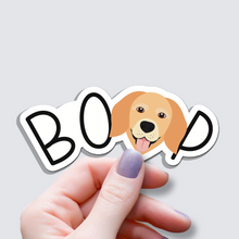 Load image into Gallery viewer, Golden Retriever BOOP Dog Vinyl Sticker
