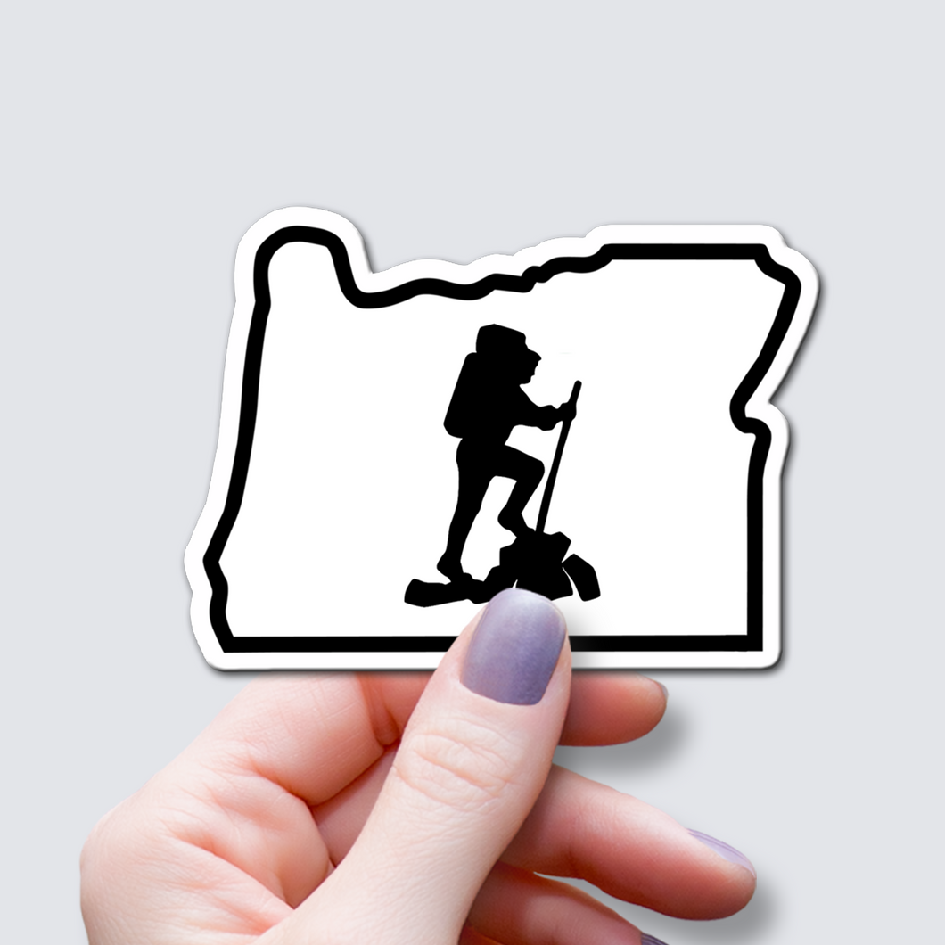 Hiker Man-Oregon State Sticker