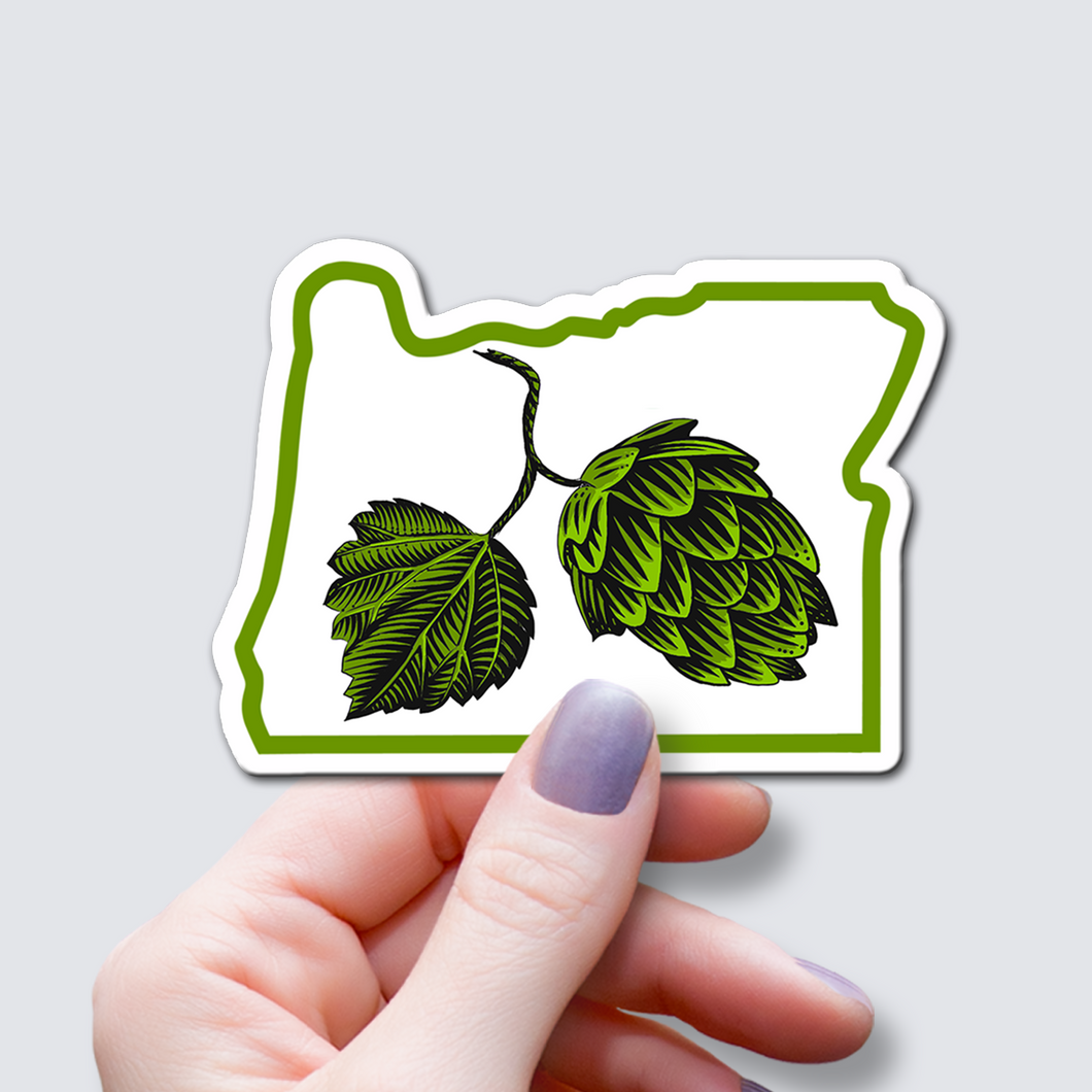 Hops-Oregon State Sticker