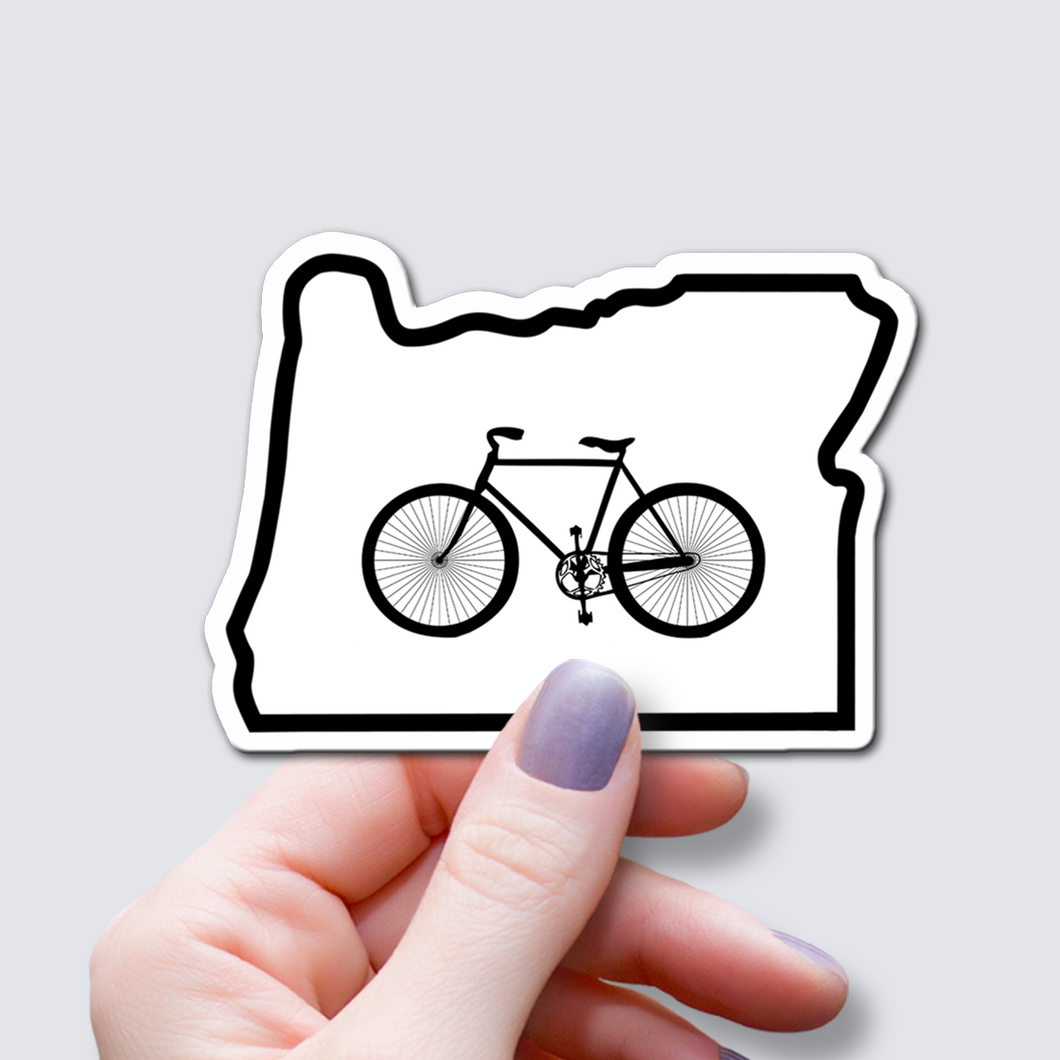 Mans Bike-Oregon State Sticker