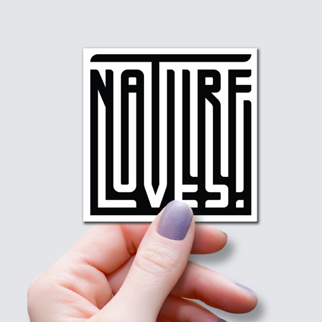 Nature Lives! Word Art Sticker