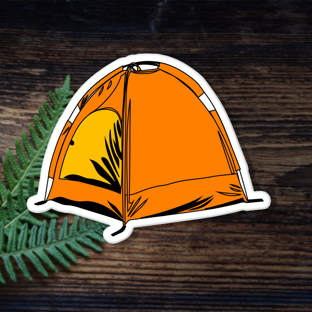 Orange Tent Sticker