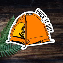 Load image into Gallery viewer, Orange Tent Sticker
