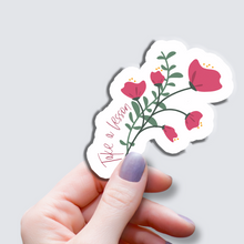 Load image into Gallery viewer, Take a Lesson Poppy Flower 3 Inch Vinyl Sticker
