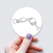 Load image into Gallery viewer, Pouring Wine-One Line Vinyl Sticker
