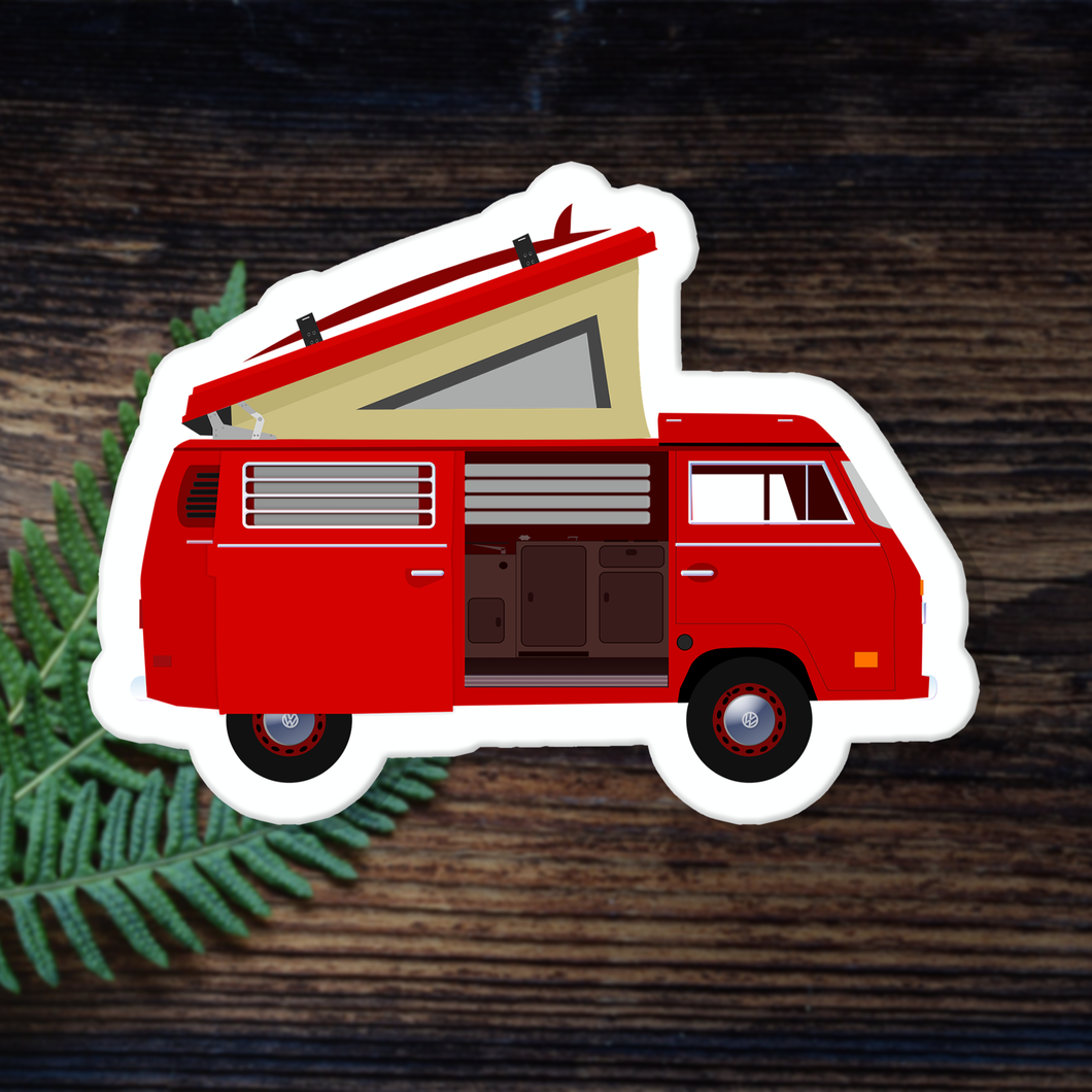 Red Vanagon Sticker