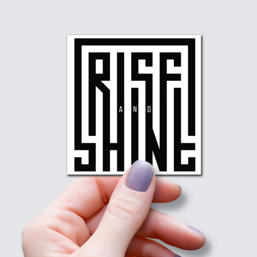 Rise & Shine Word Art Sticker