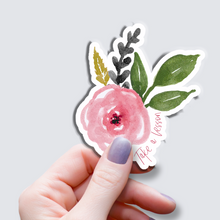 Load image into Gallery viewer, Take a Lesson Water Color Rose Flower 3 Inch Vinyl Sticker
