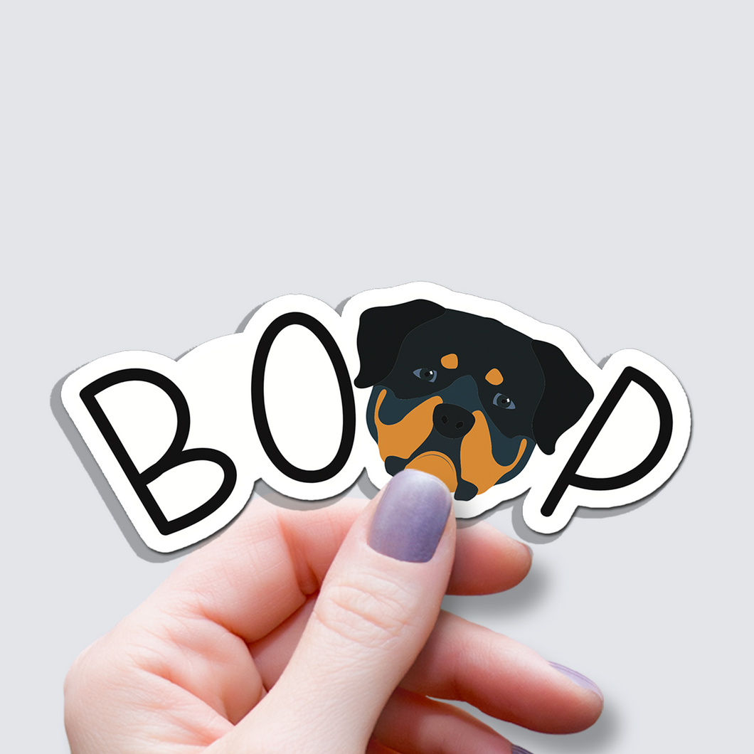 Rottweiler BOOP Dog Vinyl Sticker