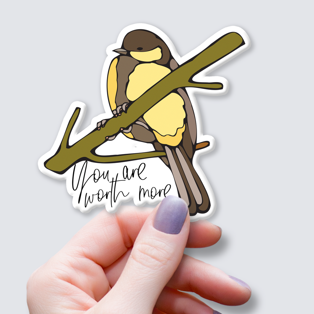 You are Worth More Oak Tree Sticker