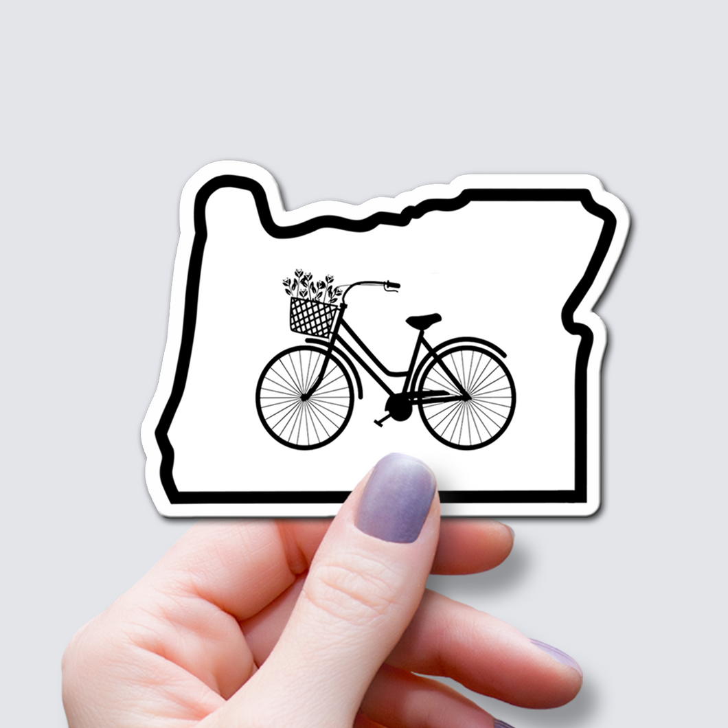 Womans Bike-Oregon State Sticker