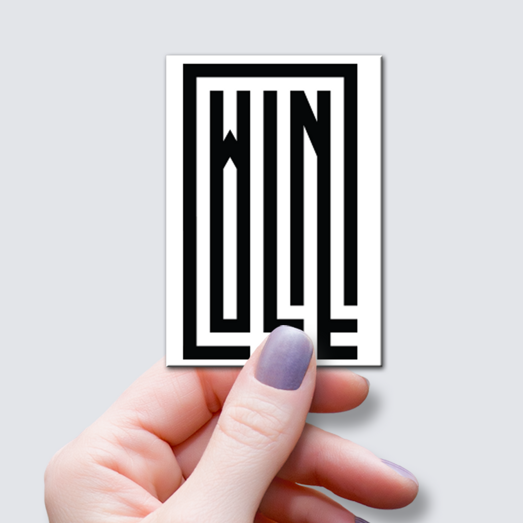 Win & Lose Word Art Sticker