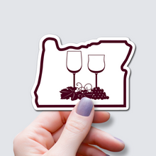 Load image into Gallery viewer, Wine Art-Oregon State Sticker
