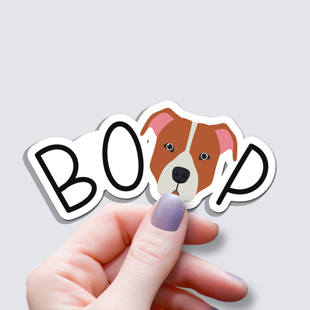 Pitbull BOOP Dog Vinyl Sticker